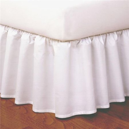 MAGIC SKIRT Bed Skirt FRE34414WHIT01 14 in. Ruffled Bed Skirt  White - Twin FRE34414WHIT01